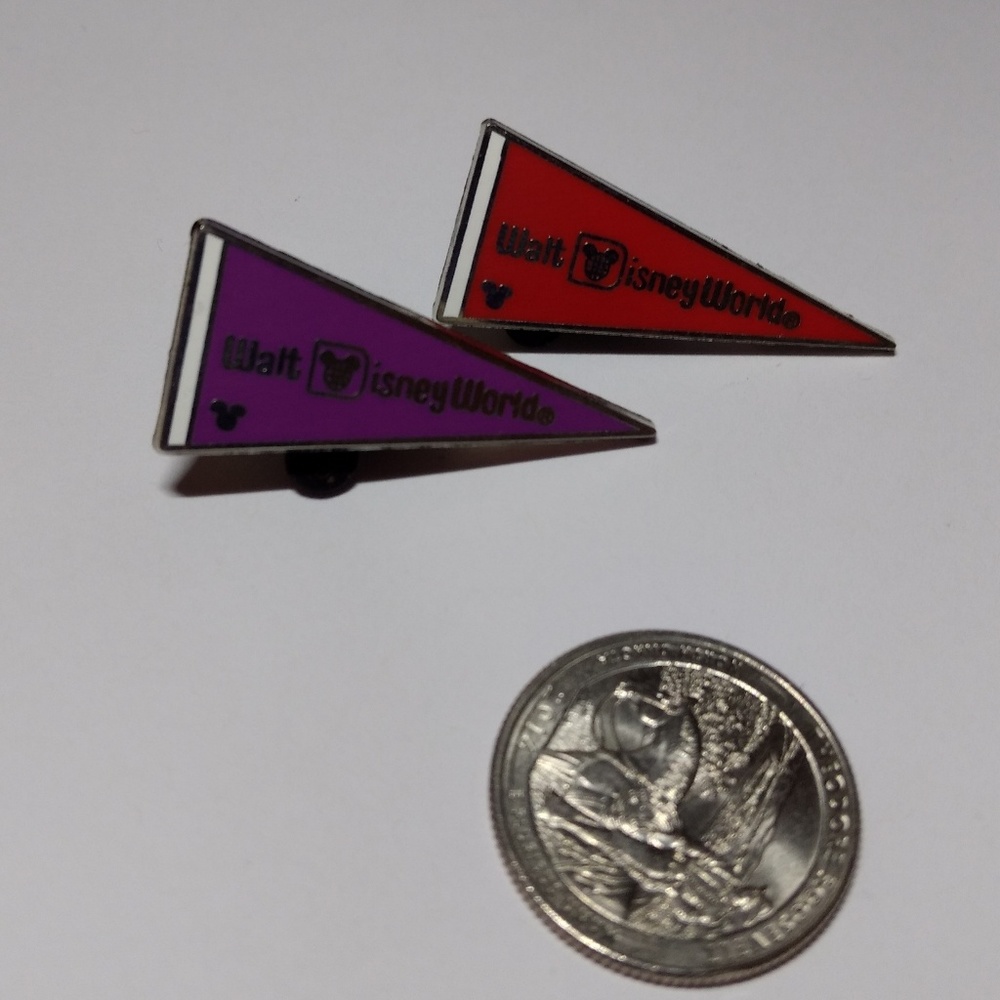 2 Walt Disney Flag lapel pins